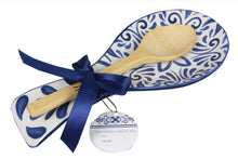 Load image into Gallery viewer, Blue Talavera Ceramic Spoon Rest