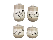 Load image into Gallery viewer, Birds Ceramic Coffee Tea Sugar Flour Canister Set