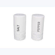 Load image into Gallery viewer, White Geometric Honey Comb Modern Salt and Pepper Shaker Set