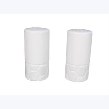 Load image into Gallery viewer, White Geometric Honey Comb Modern Salt and Pepper Shaker Set