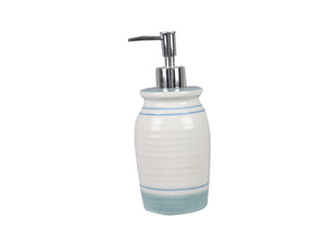 Ceramic White Lake Side Cottage Soap Lotion Dispenser