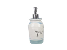 Load image into Gallery viewer, Ceramic White Lake Side Cottage Soap Lotion Dispenser