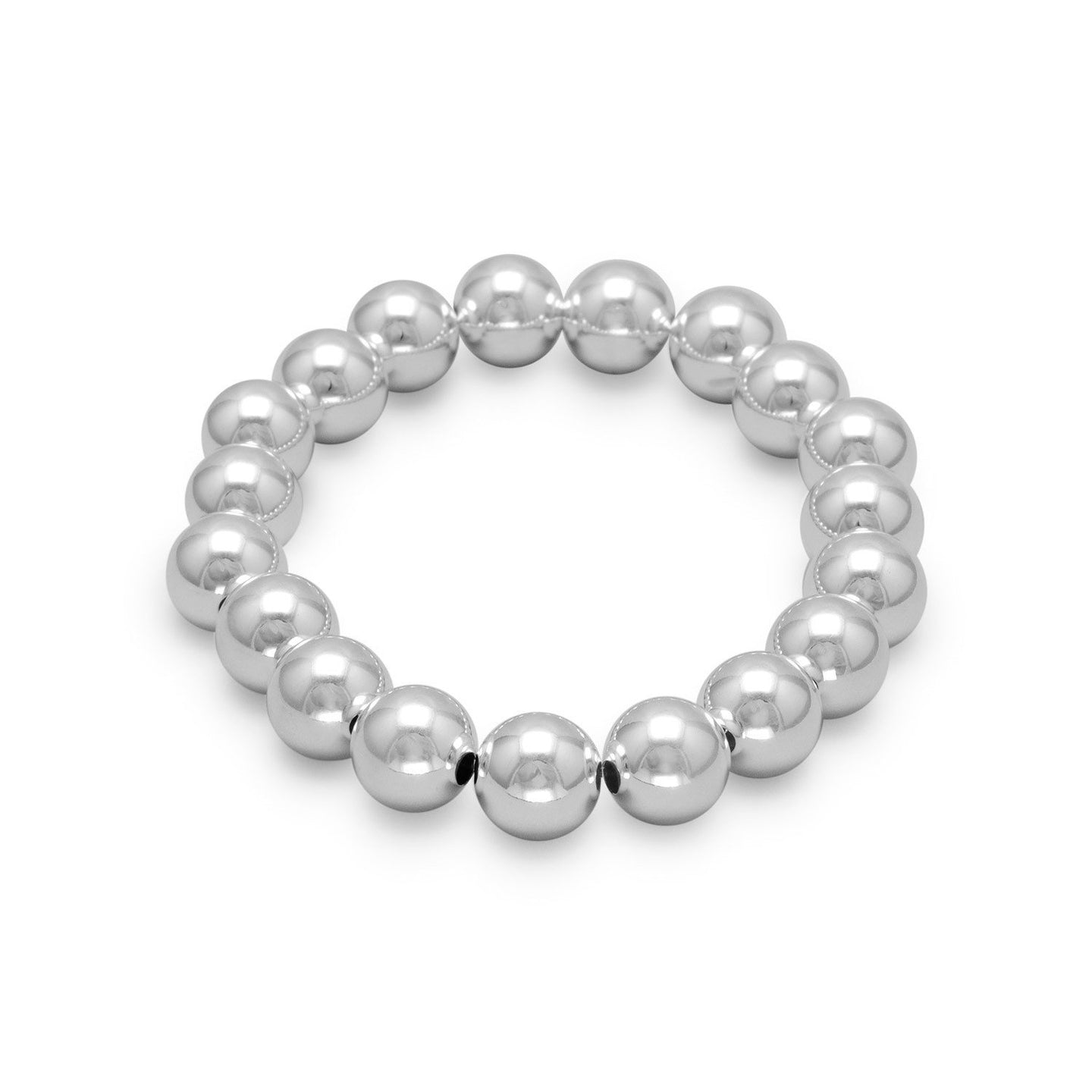 Sterling Silver Bead Stretch Bracelet - SoMag2