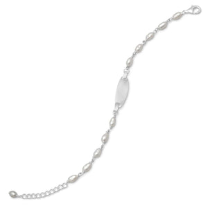 Cultured Freshwater Pearl ID Bracelet - The Southern Magnolia Too