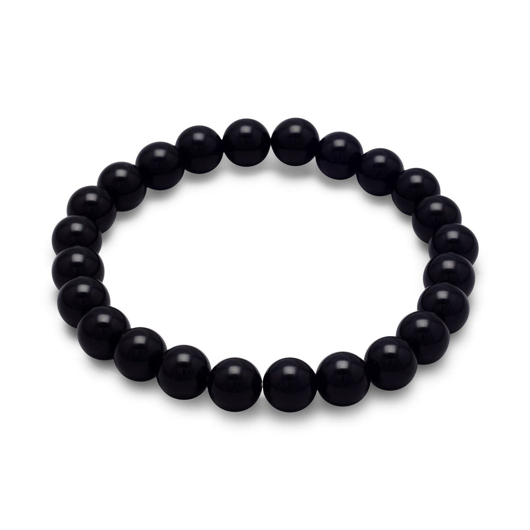 Black Onyx Bead Stretch Bracelet - SoMag2