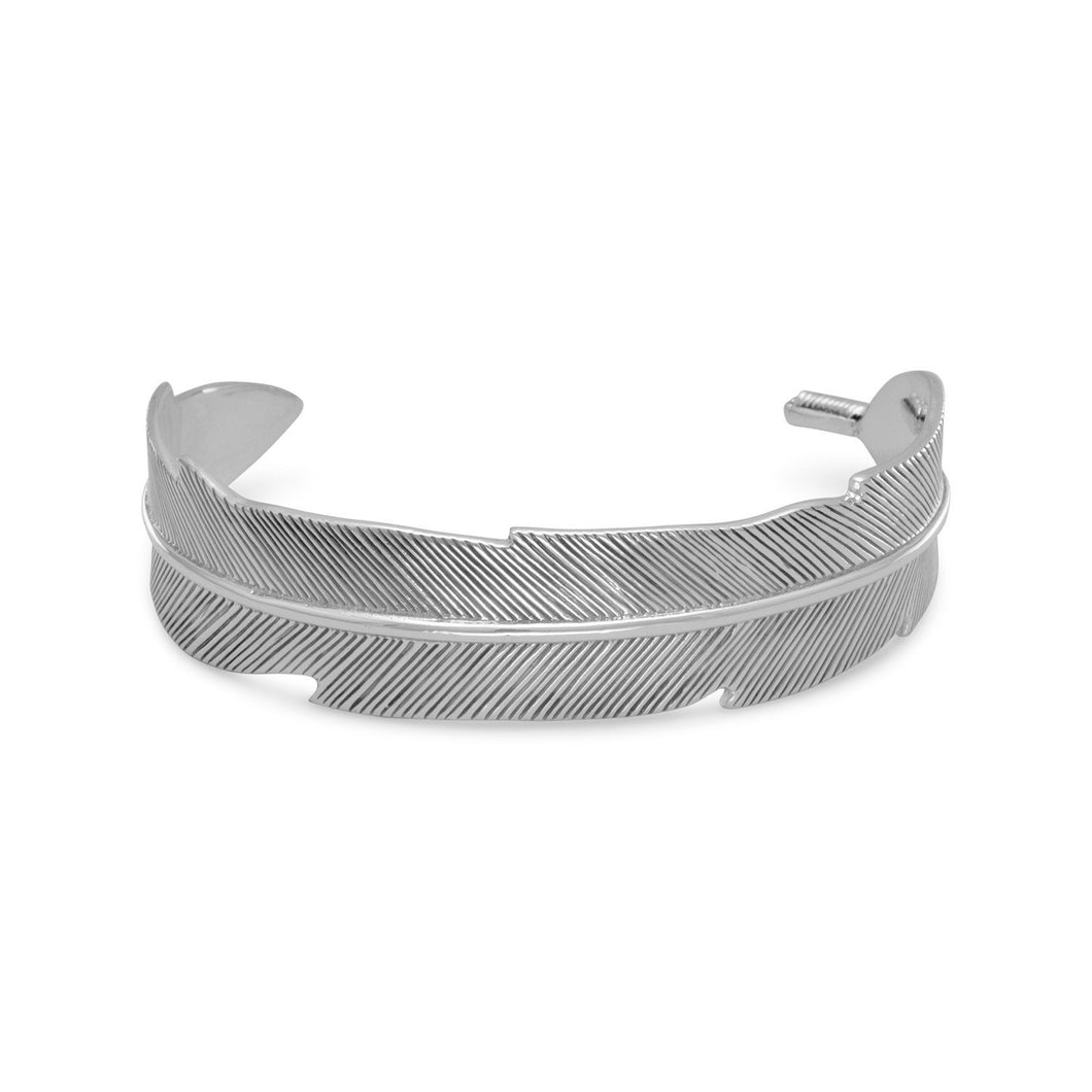 Oxidized Feather Cuff Bracelet - SoMag2