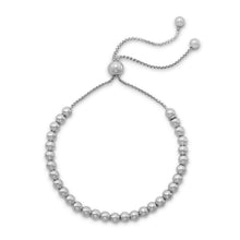 Load image into Gallery viewer, Rhodium Plated Round Bead Bolo Bracelet - SoMag2