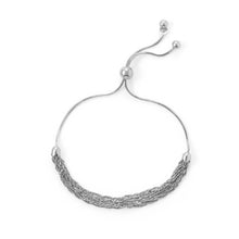 Load image into Gallery viewer, Rhodium Plated Six Strand Chain Bolo Bracelet - SoMag2