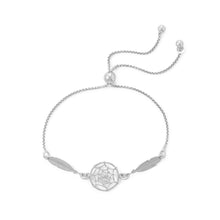 Load image into Gallery viewer, Rhodium Plated Dream Catcher Bolo Bracelet - SoMag2