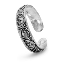 Load image into Gallery viewer, Silver Cuff Bracelet with Bead Filigree Design - SoMag2