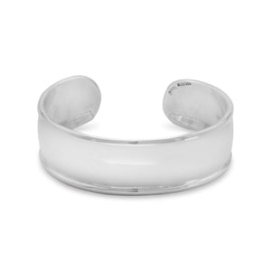 Silver Cuff Bracelet with Polished Edge - SoMag2
