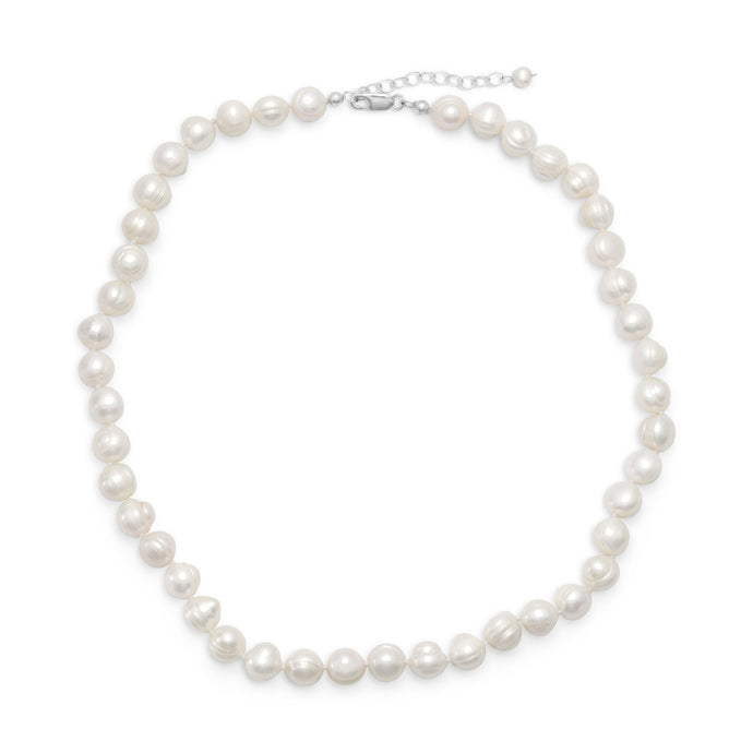 White Cultured Freshwater Pearl Necklace - SoMag2