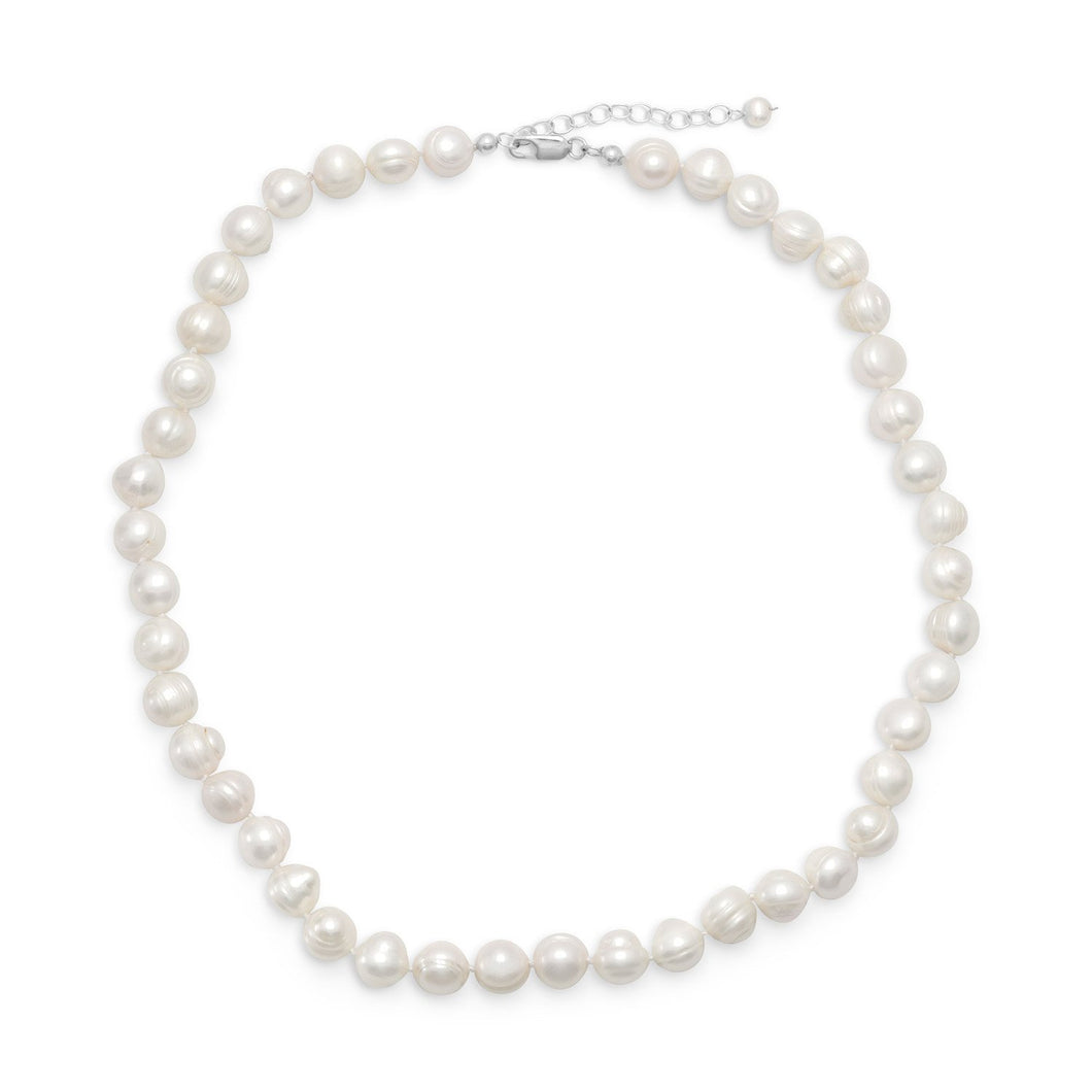 White Cultured Freshwater Pearl Necklace - SoMag2