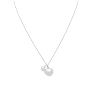 Multicharm Heart & Cultured Freshwater Pearl Necklace - SoMag2