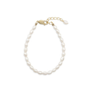 Gold Filled Cultured Freshwater Rice Pearl Bracelet - SoMag2