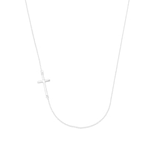 Necklace with Off Center Cross - SoMag2