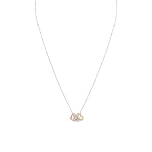 Tri Tone Heart Necklace - SoMag2