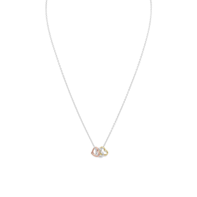 Tri Tone Heart Necklace - SoMag2