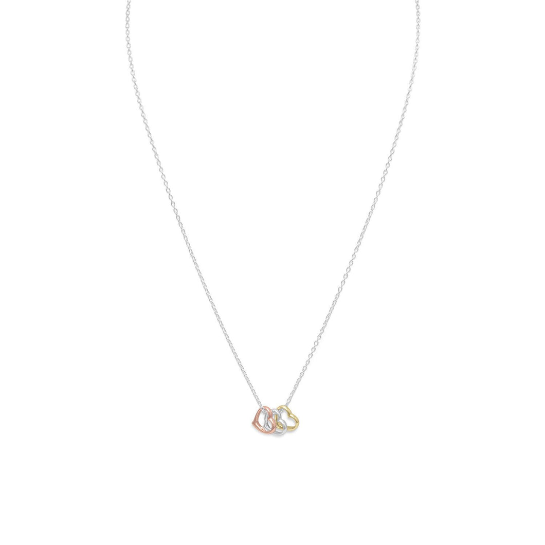 Tri Tone Heart Necklace - SoMag2