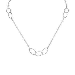 Rhodium Plated Oval Link Necklace - SoMag2