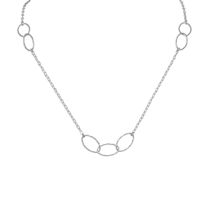 Rhodium Plated Oval Link Necklace - SoMag2