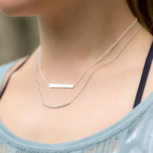 Thin Bar Nameplate Necklace - SoMag2