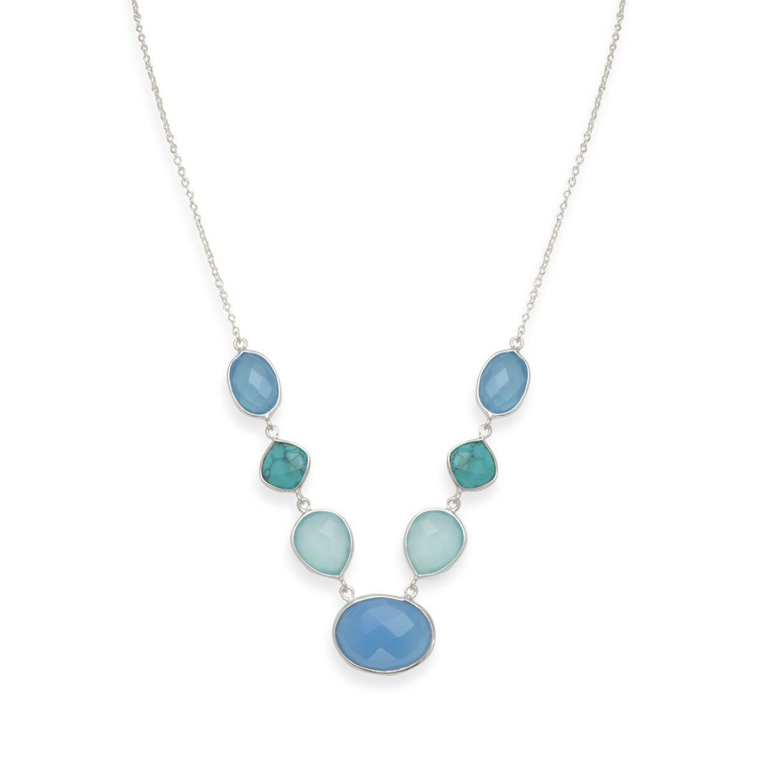 Stabilized Turquoise and Chalcedony Necklace - SoMag2