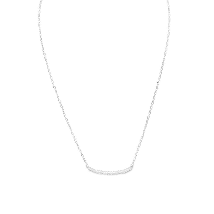 Faceted Clear Quartz Bead Necklace - April Birthstone - SoMag2