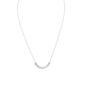 Faceted Aquamarine Bead Necklace - March Birthstone - SoMag2