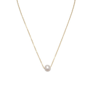 Gold Filled Floating Cultured Freshwater Pearl Necklace - SoMag2