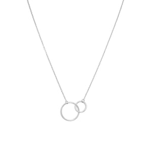Rhodium Plated Circle Link Necklace - SoMag2