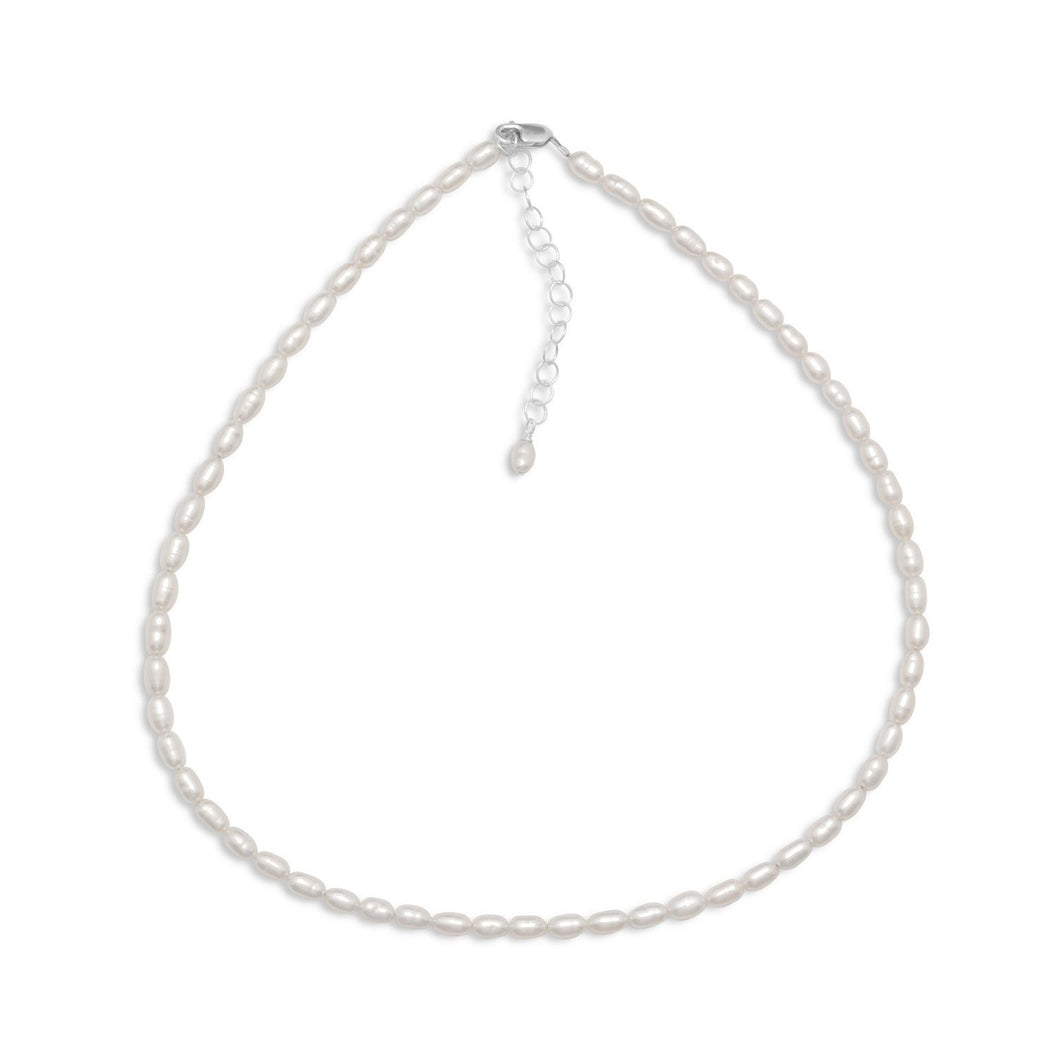 Cultured Freshwater Rice Pearl Necklace - SoMag2