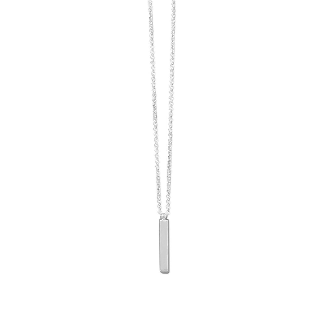 Sterling Silver Drop Bar Necklace - SoMag2