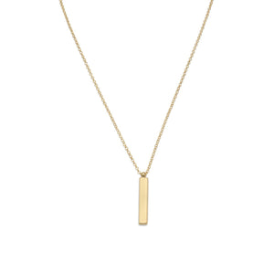 Gold Plated Drop Bar Necklace - SoMag2