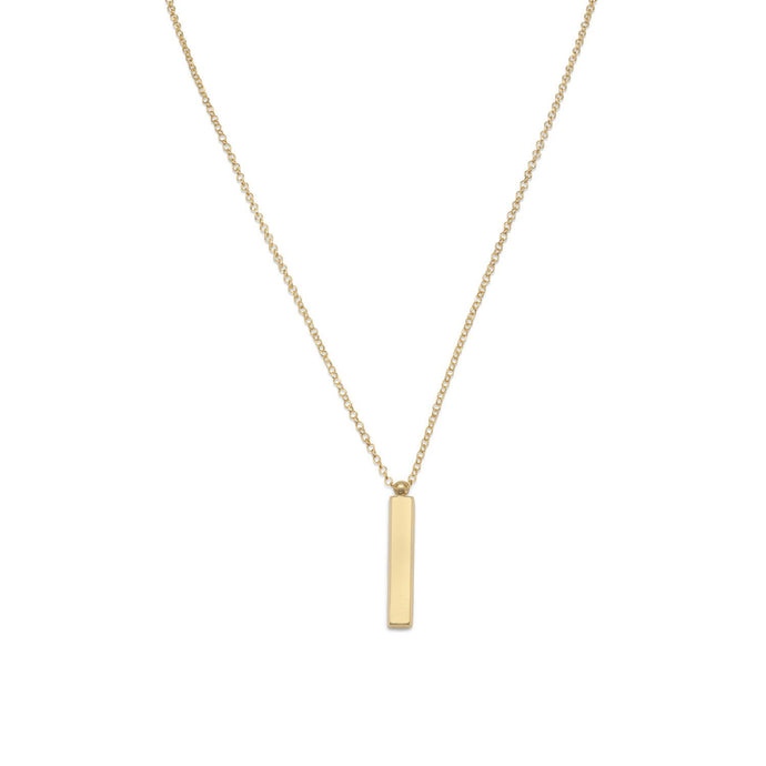 Gold Plated Drop Bar Necklace - SoMag2