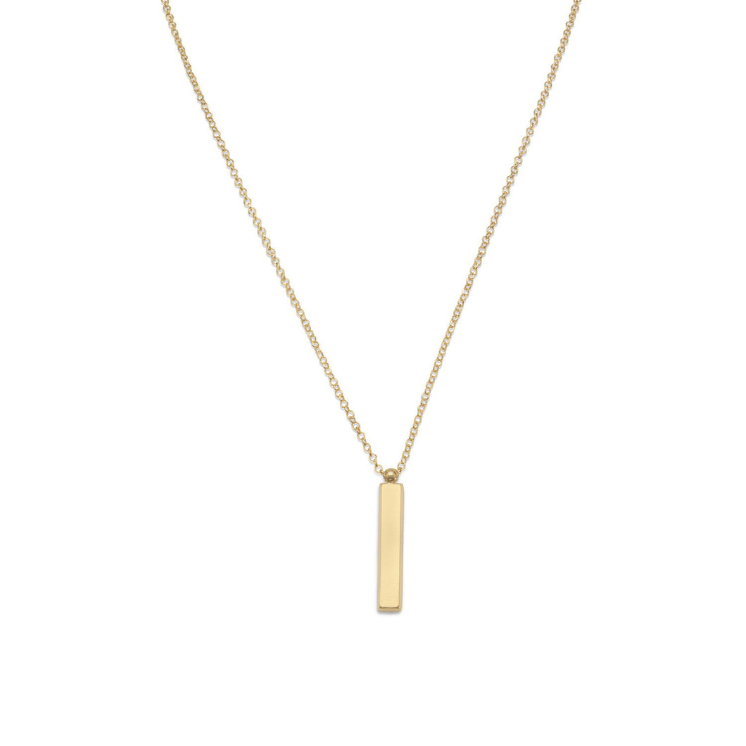 Gold Plated Drop Bar Necklace - SoMag2