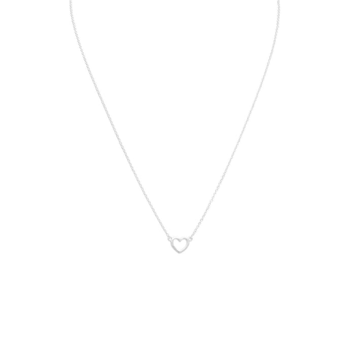 Matte Cut Out Heart Necklace - SoMag2