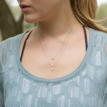 Load image into Gallery viewer, Graduated Tri Tone Necklace with CZs - SoMag2