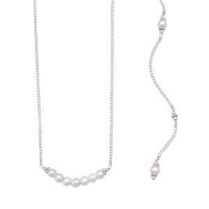 Beautiful Cultured Freshwater Pearl Back Drop Necklace - SoMag2