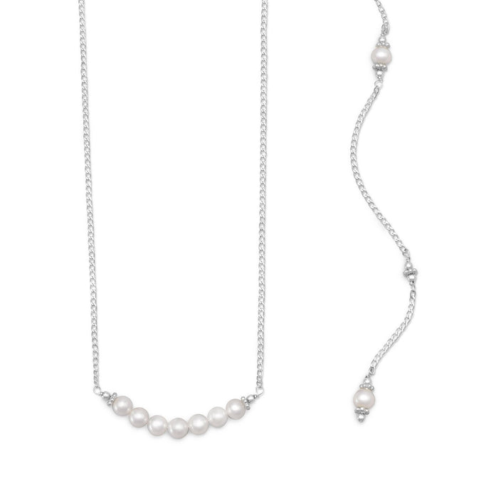 Beautiful Cultured Freshwater Pearl Back Drop Necklace - SoMag2