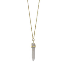 Load image into Gallery viewer, Spike Pencil Cut Gray Moonstone Necklace - SoMag2