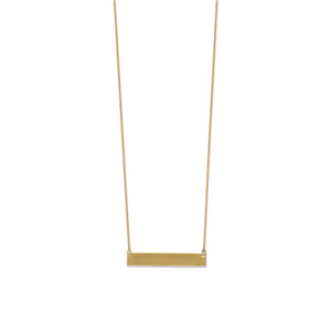 Gold Plated Engravable Bar Necklace - SoMag2