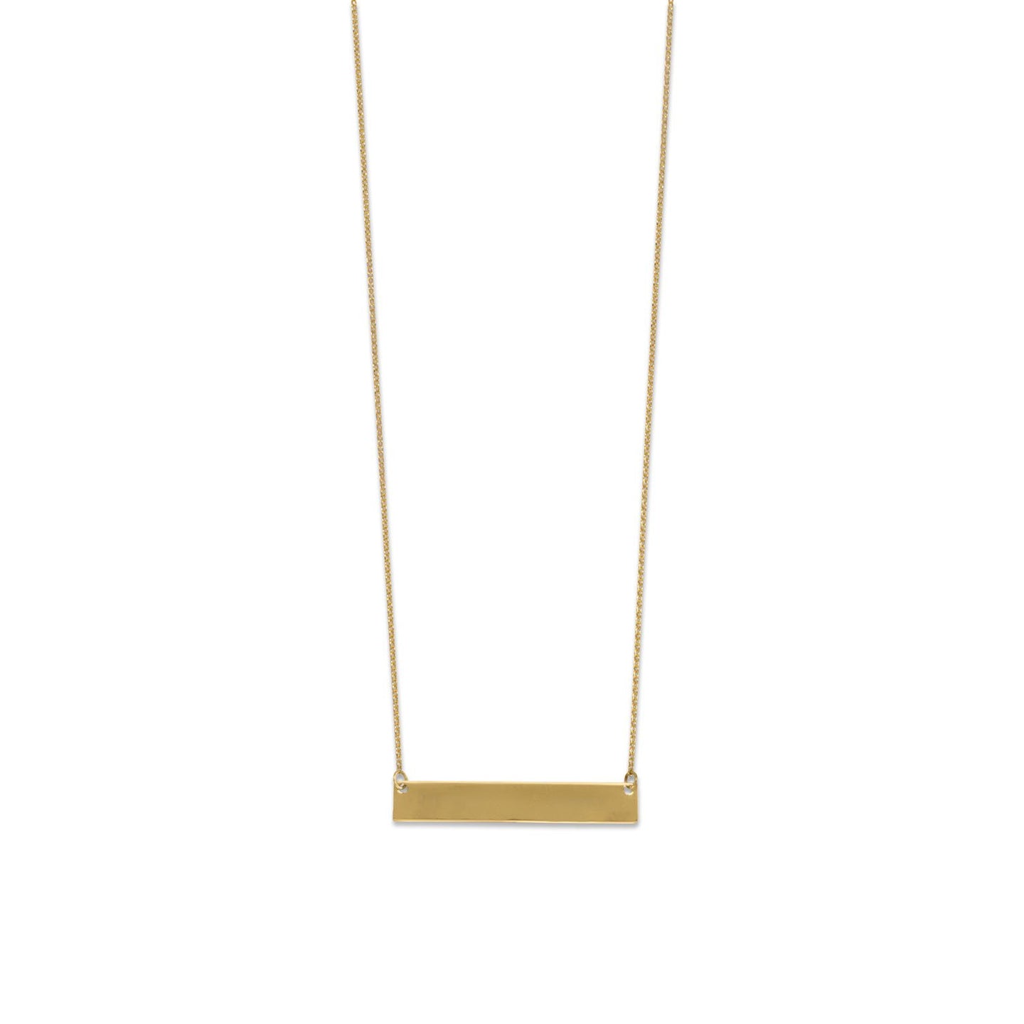 Gold Plated Engravable Bar Necklace - SoMag2