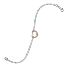 Load image into Gallery viewer, Two Tone Double Strand Open Heart Bracelet - SoMag2