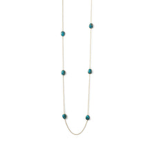 Load image into Gallery viewer, Gold Plated Turquoise Stone Endless Necklace - SoMag2