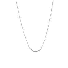 Load image into Gallery viewer, Rhodium Plated 2mm Bead Bar Necklace - SoMag2