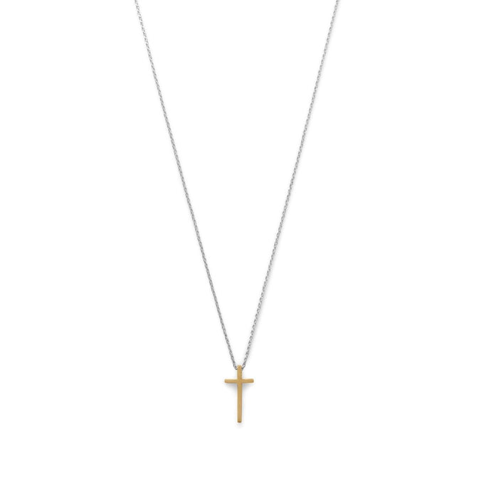 Two Tone Cross Necklace - SoMag2