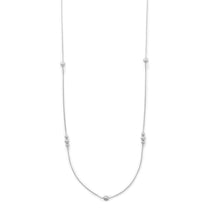 Load image into Gallery viewer, Long Silver Snake Chain with Beads Necklace - SoMag2