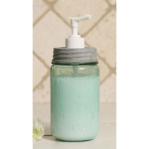 Pint Green Glass Mason Jar Soap Dispenser - SoMag2