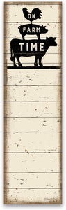 On Farm Time Cow Pig Chicken Grocery List Magnetic Notepad - SoMag2